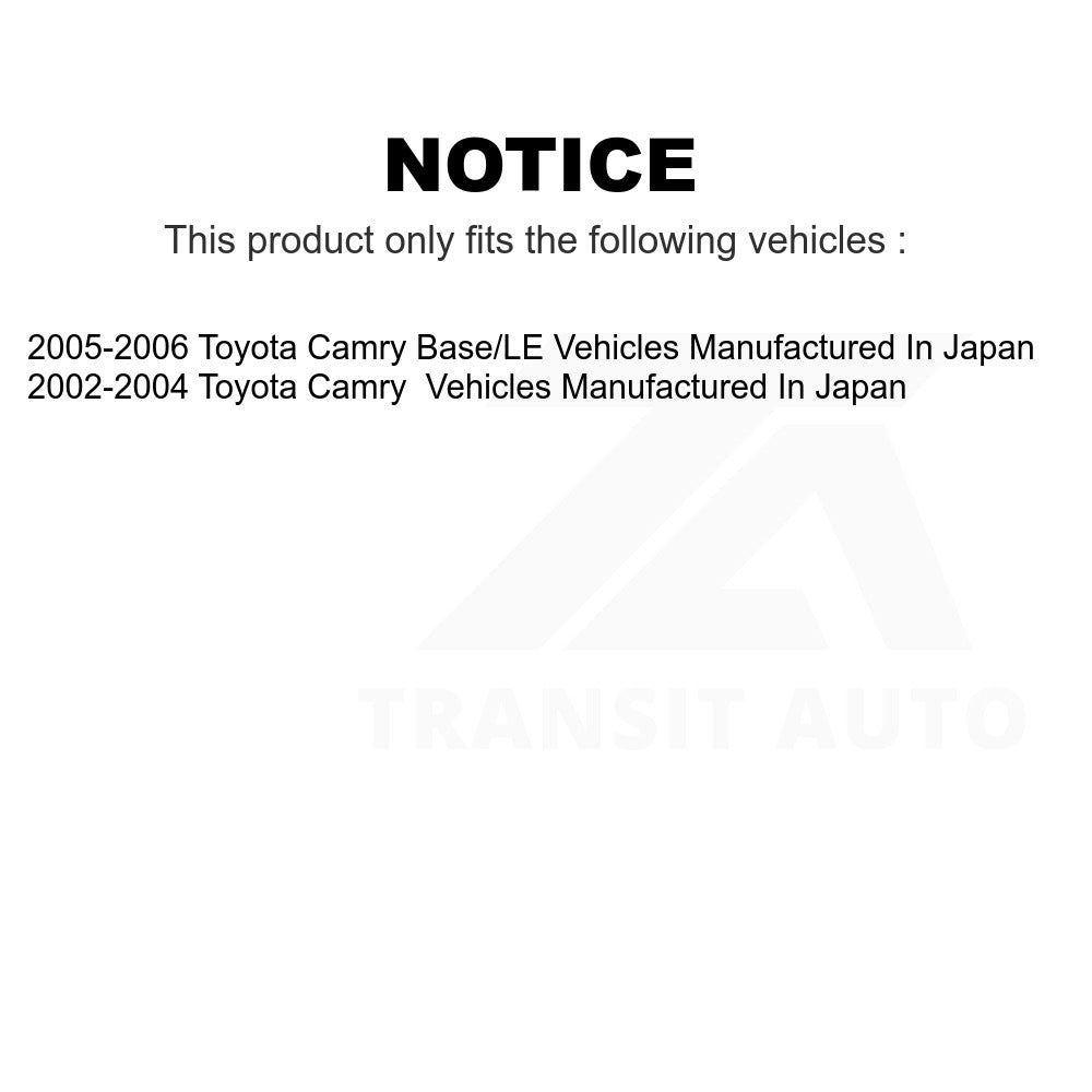 Front Rear Ceramic Brake Pad Kit For Toyota Camry Vehicles Manufactured In Japan