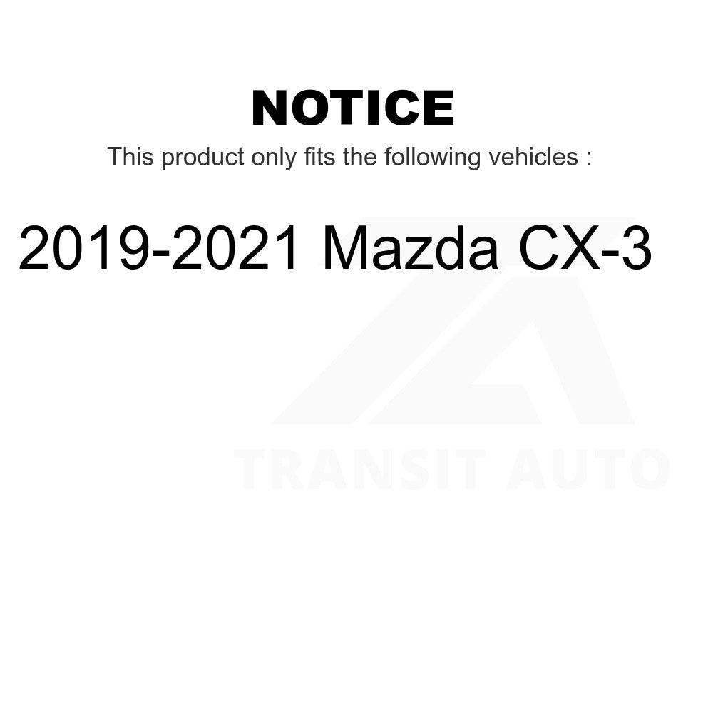 Front Rear Ceramic Brake Pads Kit For 2019-2021 Mazda CX-3