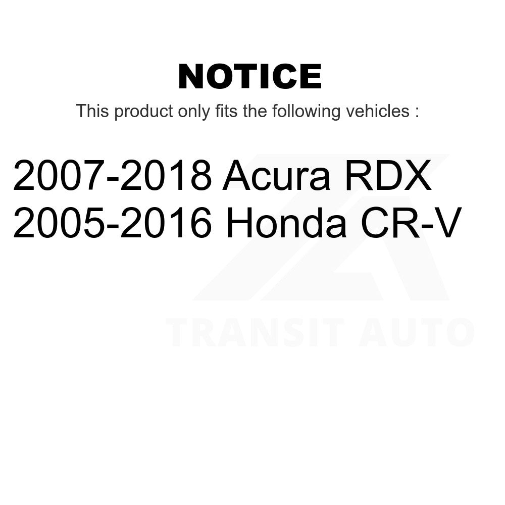 Rear Coated Drilled Slotted Disc Brake Rotors Pair For Honda CR-V Acura RDX