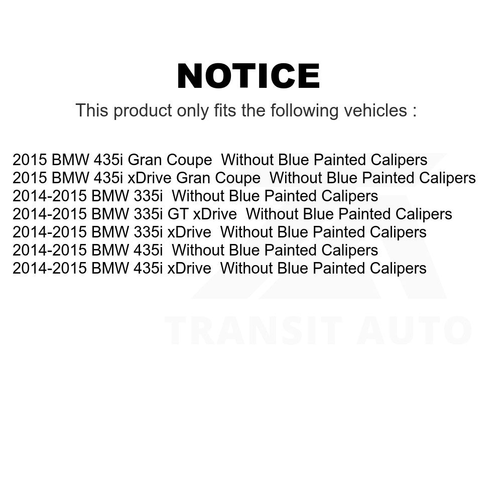 Front Rear Drilled Slot Brake Rotors Ceramic Pad Kit For BMW 435i 335i xDrive GT