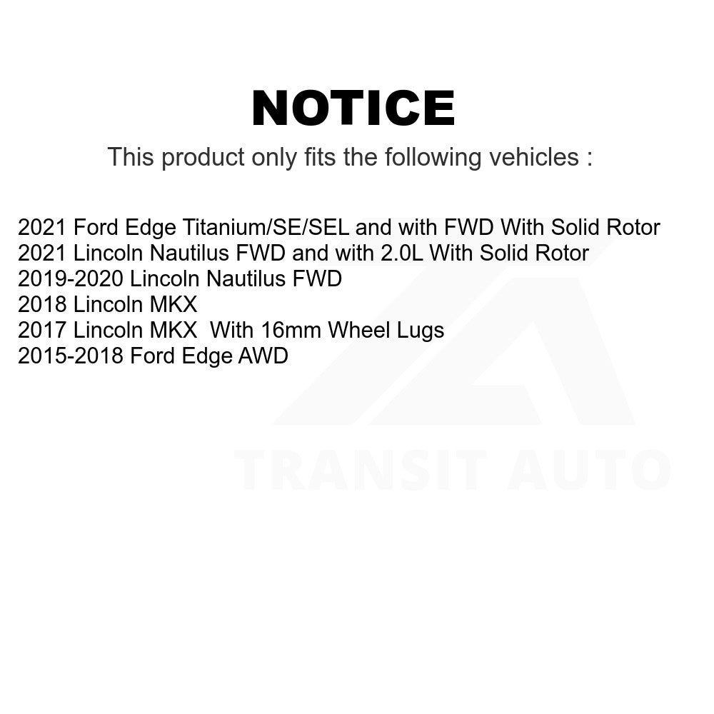 Front Rear Drill Slot Disc Brake Rotor Ceramic Pad Kit For Ford Edge Lincoln MKX