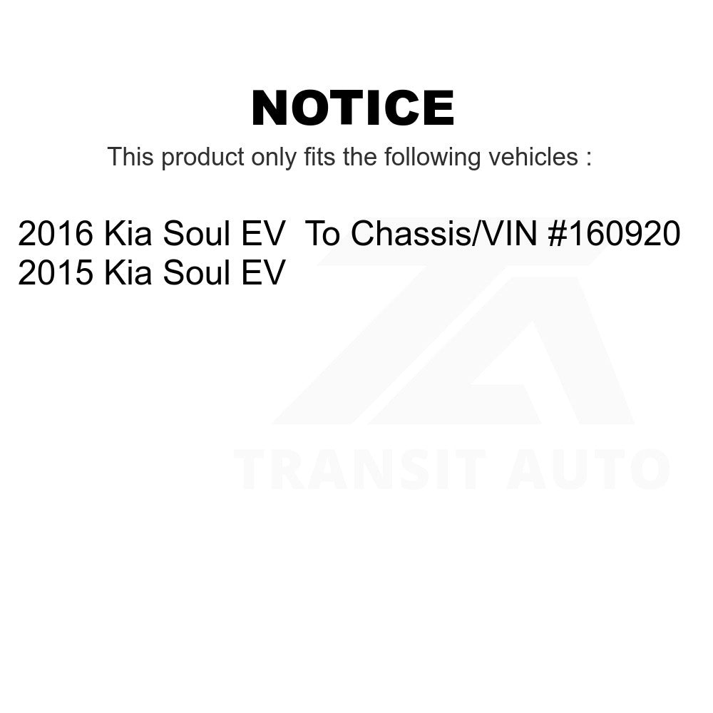 Front Rear Coated Drilled Slot Disc Brake Rotors Ceramic Pad Kit For Kia Soul EV