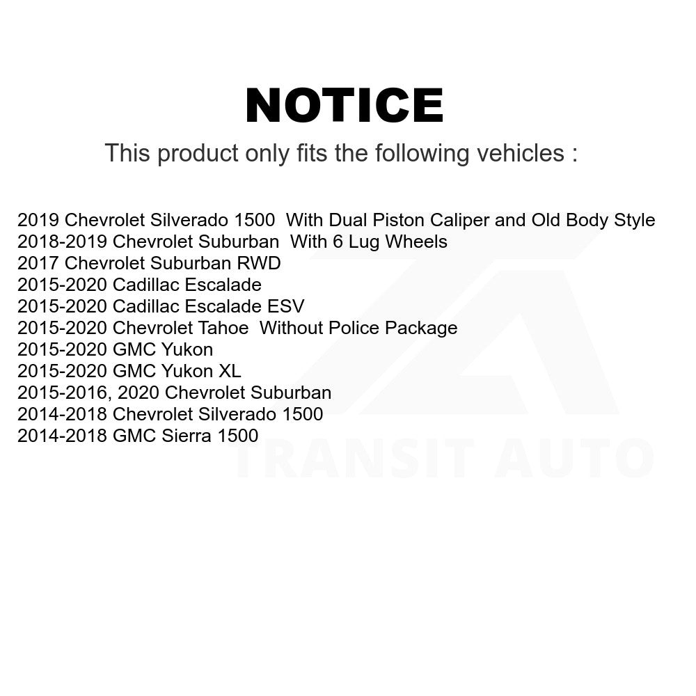 Front Rear Drilled Slot Brake Rotor Ceramic Pad Kit For Chevrolet Silverado 1500