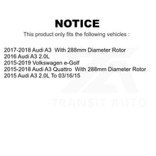 Charger l'image dans la galerie, Front Rear Drill Slot Brake Rotor Ceramic Pad Kit For Audi A3 Quattro Volkswagen