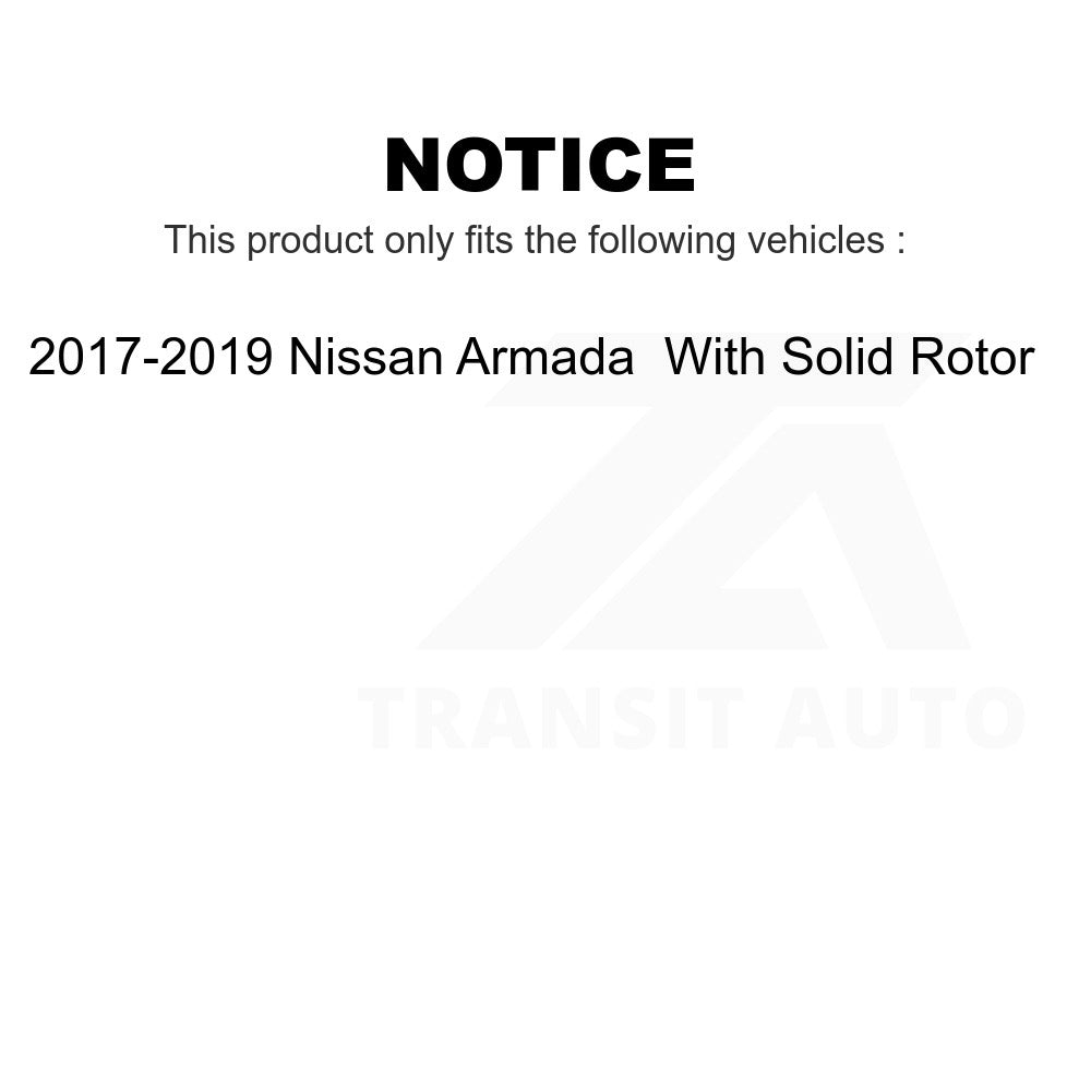 Front Rear Coated Drill Slot Disc Brake Rotors Ceramic Pad Kit For Nissan Armada