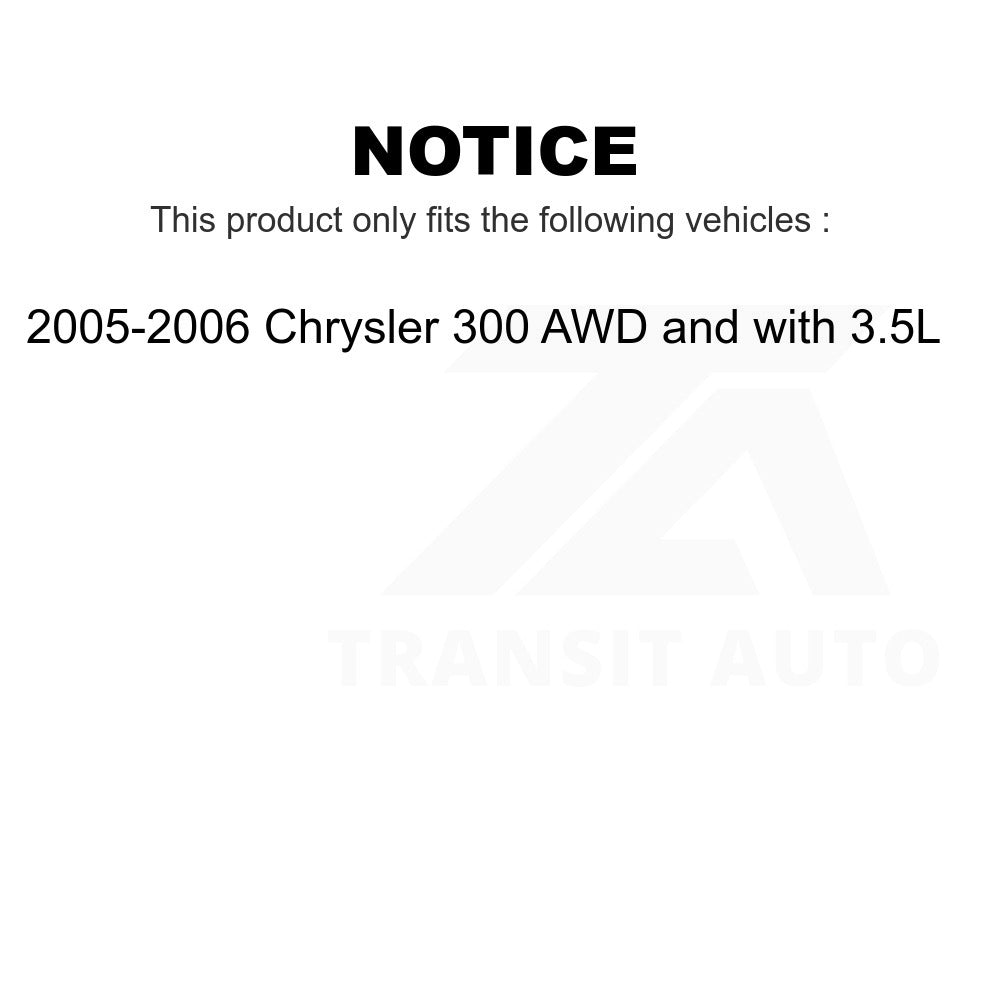 Front Rear Drill Slot Brake Rotor Ceramic Pad Kit For Chrysler 300 AWD with 3.5L