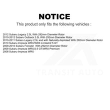 Load image into Gallery viewer, Front Rear Drilled Slot Brake Rotors Ceramic Pad Kit For Subaru Outback Forester