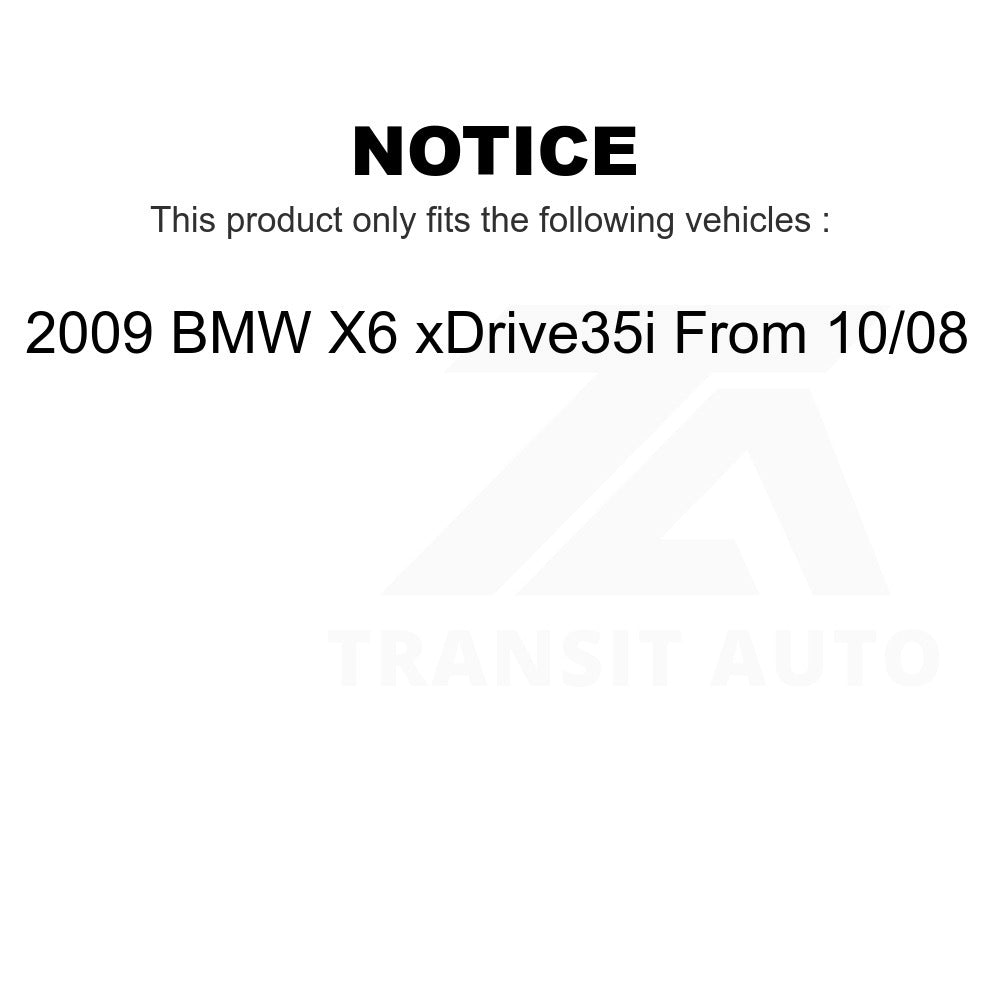 [Front+Rear] 2009 BMW X6 From 10 08 Performance Drilled & Slotted Brake Rotor & Ceramic Pads Kit For Max Braking