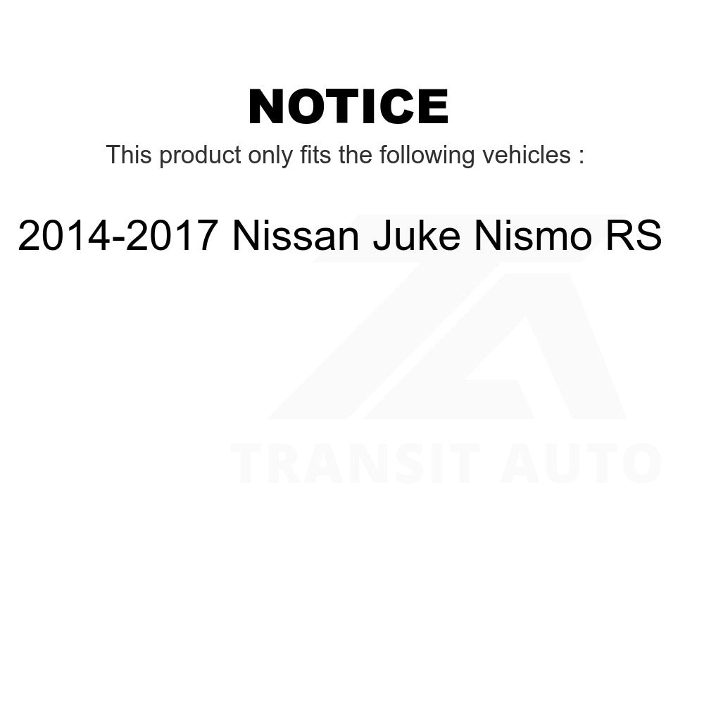 Front Rear Drill Slot Brake Rotor Ceramic Pad Kit For 14-17 Nissan Juke Nismo RS