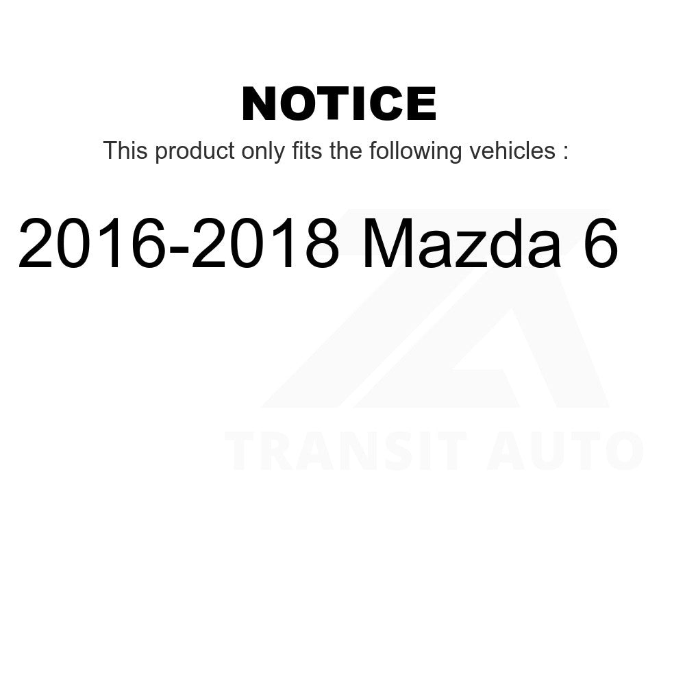 [Front+Rear] 2016-2018 Mazda 6 Performance Drilled & Slotted Brake Rotor & Ceramic Pads Kit For Max Braking