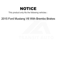 Charger l'image dans la galerie, Front Rear Drill Slot Disc Brake Rotors Ceramic Pad Kit For 2015 Ford Mustang V6