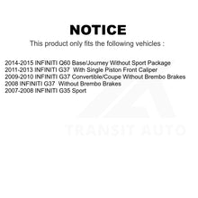 Charger l'image dans la galerie, Front Rear Drill Slot Disc Brake Rotors Ceramic Pad Kit For INFINITI G37 G35 Q60