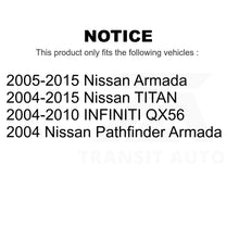 Charger l&#39;image dans la galerie, Rear Drilled Slot Brake Rotor &amp; Ceramic Pad Kit For Nissan Titan Armada INFINITI