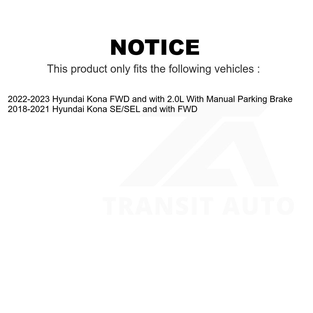 Front Rear Coated Drilled Slot Disc Brake Rotor Ceramic Pad Kit For Hyundai Kona