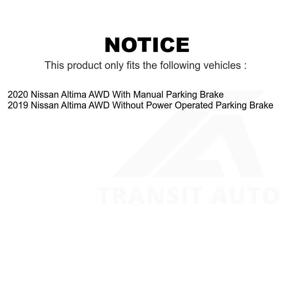 [Front+Rear] 19-20 Nissan Altima AWD Performance Drilled & Slotted Brake Rotor & Ceramic Pads Kit For Max Braking