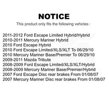 Charger l'image dans la galerie, Front Rear Semi-Metallic Brake Pads Drum Shoes Kit For Ford Escape Mercury Mazda