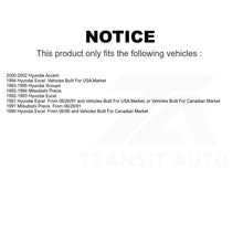 Load image into Gallery viewer, Front Rear Semi-Metallic Brake Pads And Drum Shoes Kit For Hyundai Accent Excel