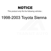 Charger l'image dans la galerie, Front Rear Semi-Metallic Brake Pads &amp; Drum Shoes Kit For 1998-2003 Toyota Sienna
