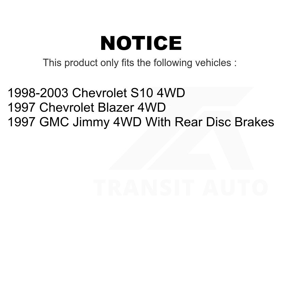 Front Rear Semi-Metallic Brake Pads & Drum Shoe Kit For Chevrolet S10 Blazer GMC