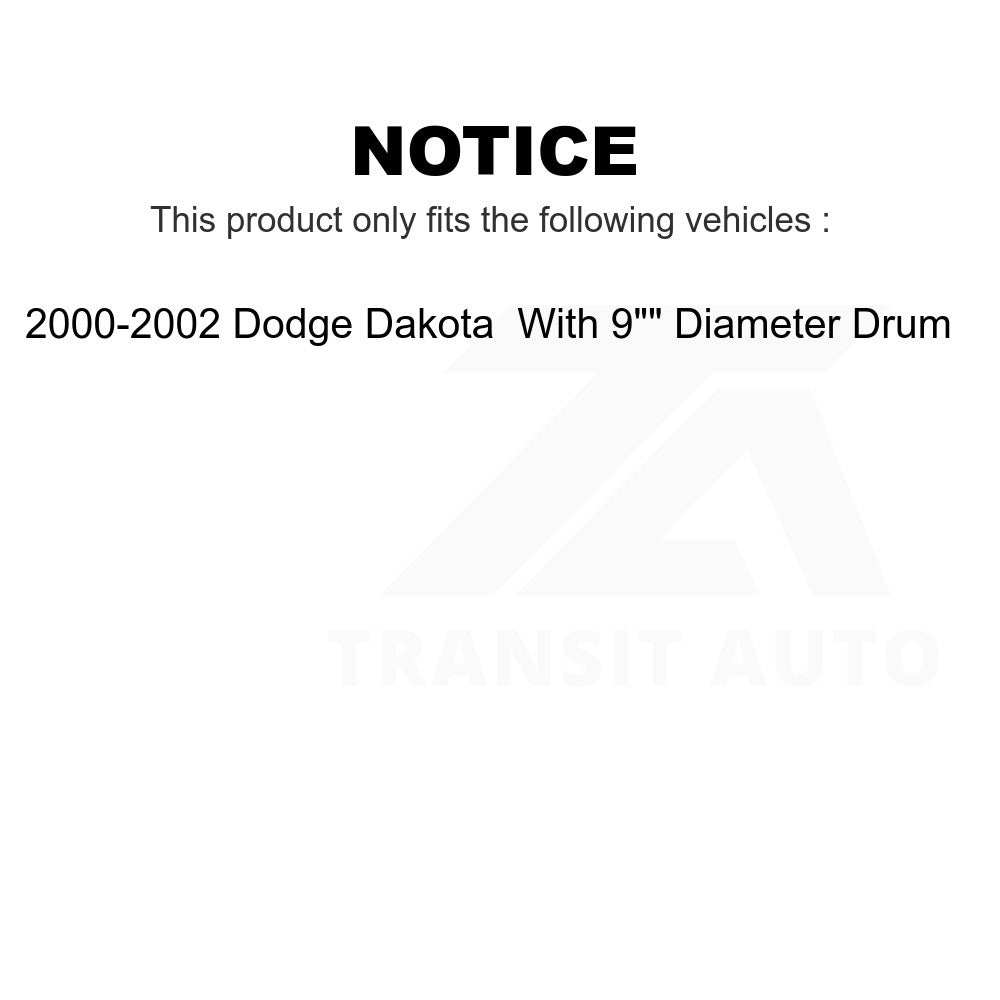 Front Rear Semi-Metallic Brake Pads And Drum Shoes Kit For Dodge Dakota