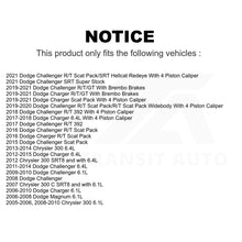 Charger l'image dans la galerie, Front Rear Semi-Metallic Brake Pads Parking Shoes Kit For Dodge Charger 300