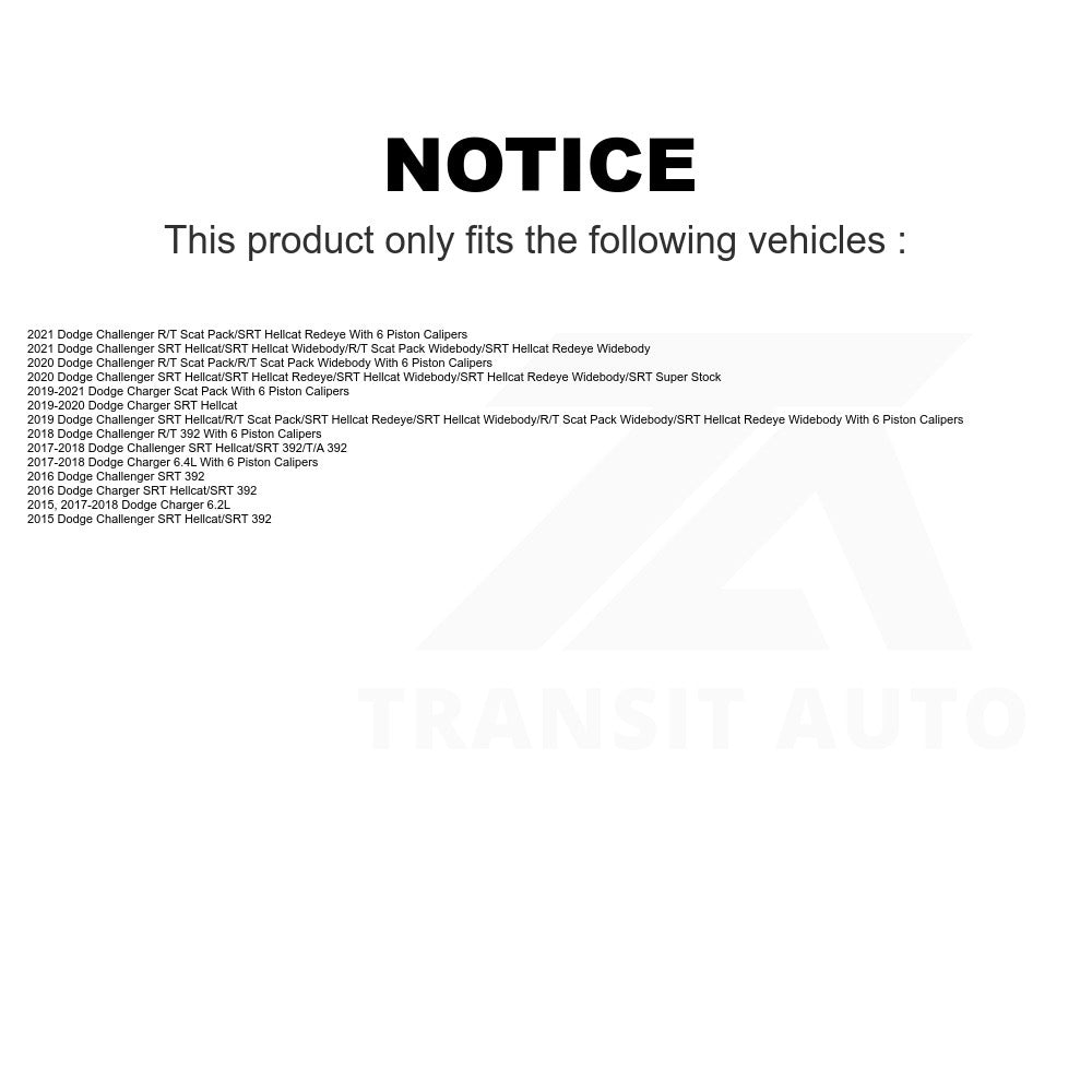 Front Rear Semi-Metallic Brake Pads And Parking Shoes Kit For Dodge Charger