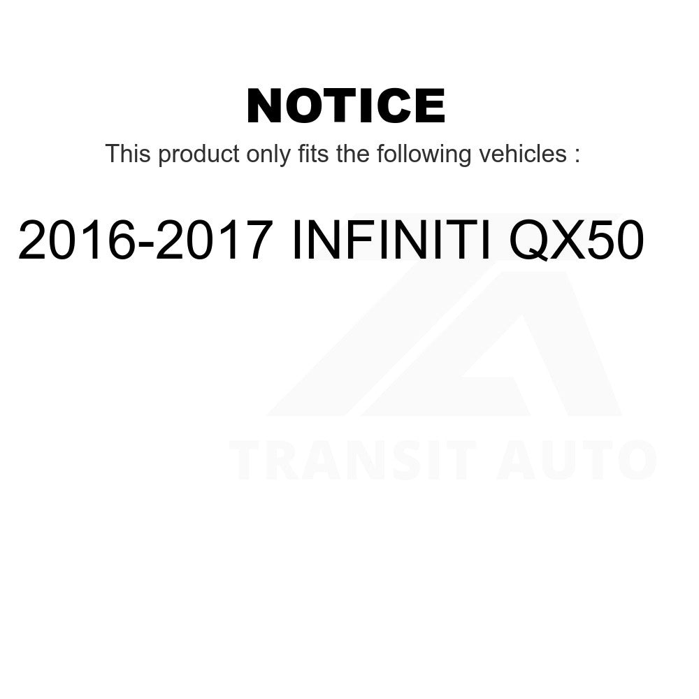 Front Rear Semi-Metallic Brake Pads And Parking Shoes Kit For INFINITI QX50