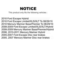 Charger l'image dans la galerie, Front Rear Semi-Metallic Brake Pads And Parking Shoes Kit For Ford Escape