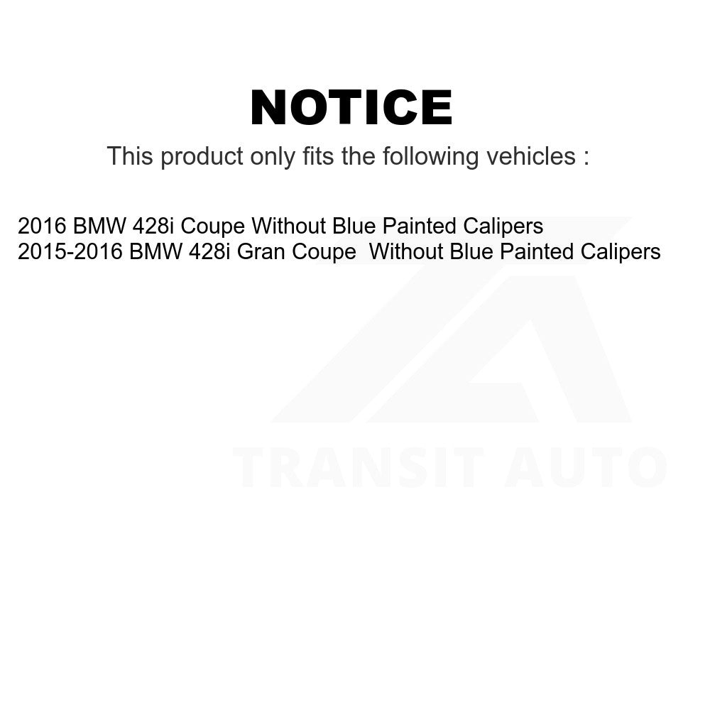 Front Rear Semi-Metallic Brake Pads And Parking Shoe Kit For BMW 428i Gran Coupe