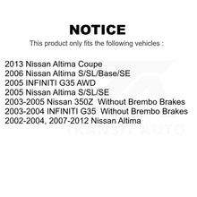 Load image into Gallery viewer, Front Rear Semi-Metallic Brake Pads Parking Shoes Kit For Nissan Altima Infiniti