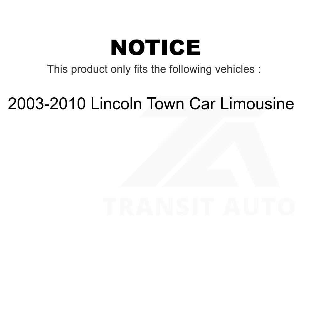 Front Rear Semi-Metallic Brake Pads And Parking Shoes Kit For Lincoln Town Car