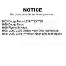 Charger l'image dans la galerie, Front Rear Semi-Metallic Brake Pads And Parking Shoe Kit For Neon Dodge Plymouth