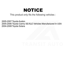 Charger l'image dans la galerie, Front Rear Semi-Metallic Brake Pads And Parking Shoe Kit For Toyota Camry Avalon