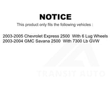 Charger l'image dans la galerie, Front Rear Semi-Metallic Brake Pads Parking Shoes Kit For Chevrolet Express 2500