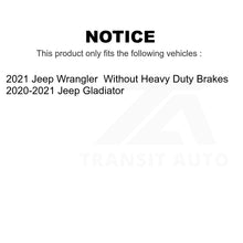 Charger l'image dans la galerie, Plaquettes de frein semi-métalliques avant et arrière, Kit de chaussures de stationnement pour Jeep Gladiator Wrangler 