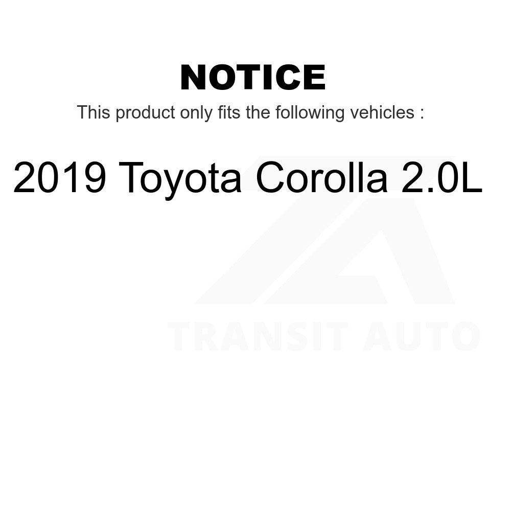 Front Rear Semi-Metallic Brake Pads & Drum Shoe Kit For 2019 Toyota Corolla 2.0L
