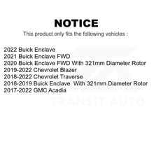 Charger l&#39;image dans la galerie, Paire de rotors de frein à disque, manteau avant, pour Chevrolet Traverse GMC Acadia Buick enclave 