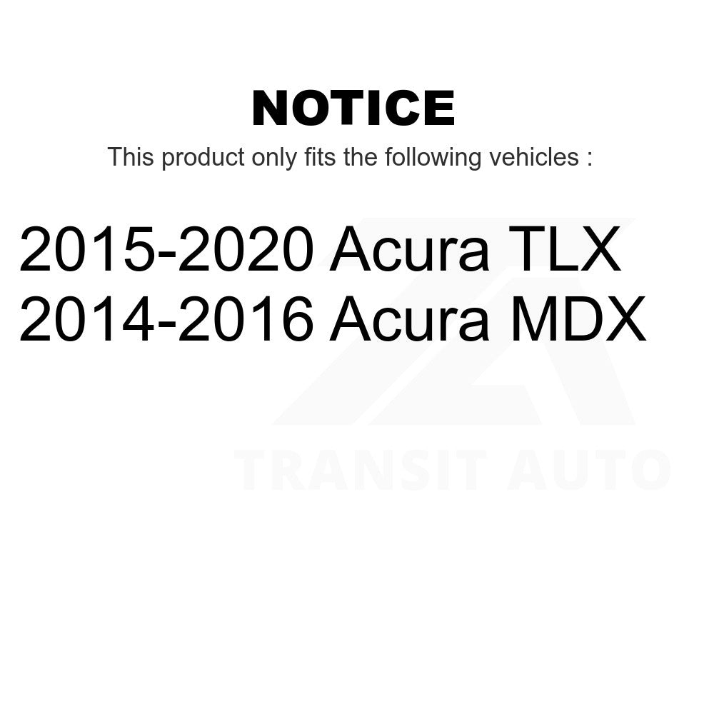 Front Coated Disc Brake Rotors Pair For Acura MDX TLX