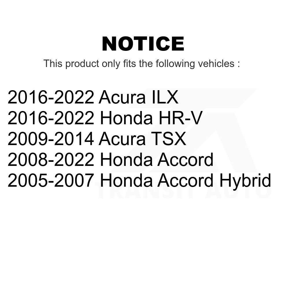 Rear Coated Disc Brake Rotors Pair For Honda Accord HR-V Acura TSX ILX