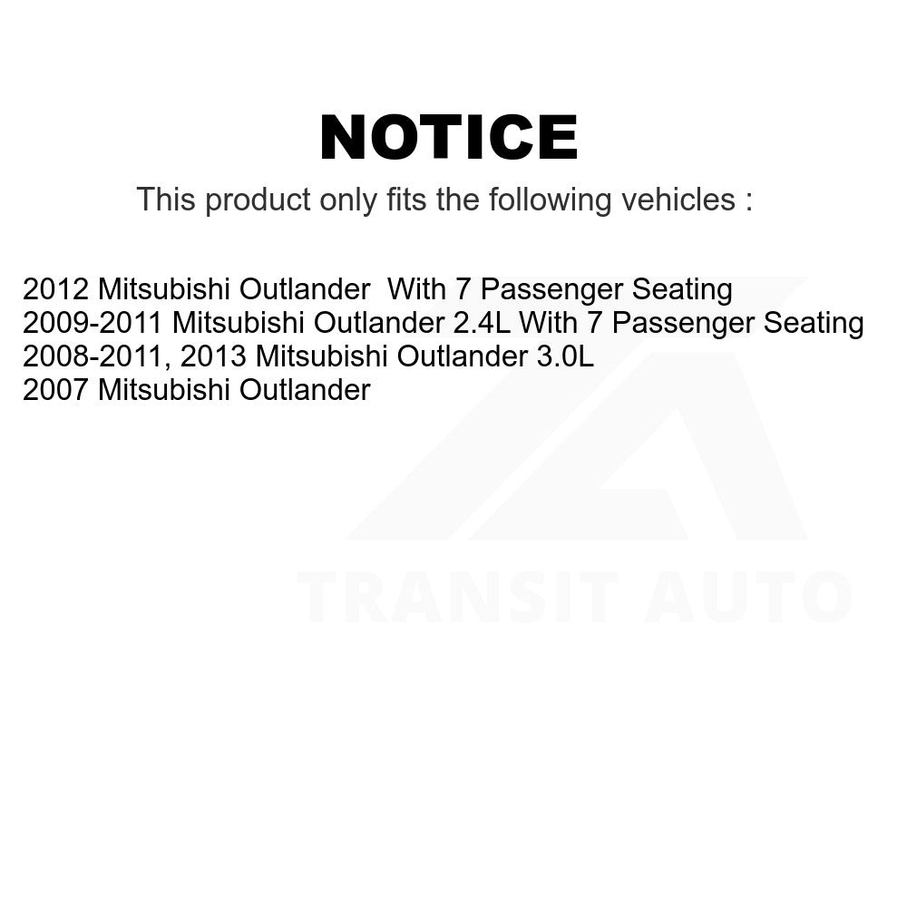 Front Rear Coated Disc Brake Rotors Kit For Mitsubishi Outlander