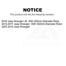 Charger l&#39;image dans la galerie, Front Rear Coated Disc Brake Rotors Kit For Jeep Wrangler JK