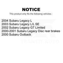 Charger l&#39;image dans la galerie, Front Rear Coated Disc Brake Rotors Kit For Subaru Legacy Outback