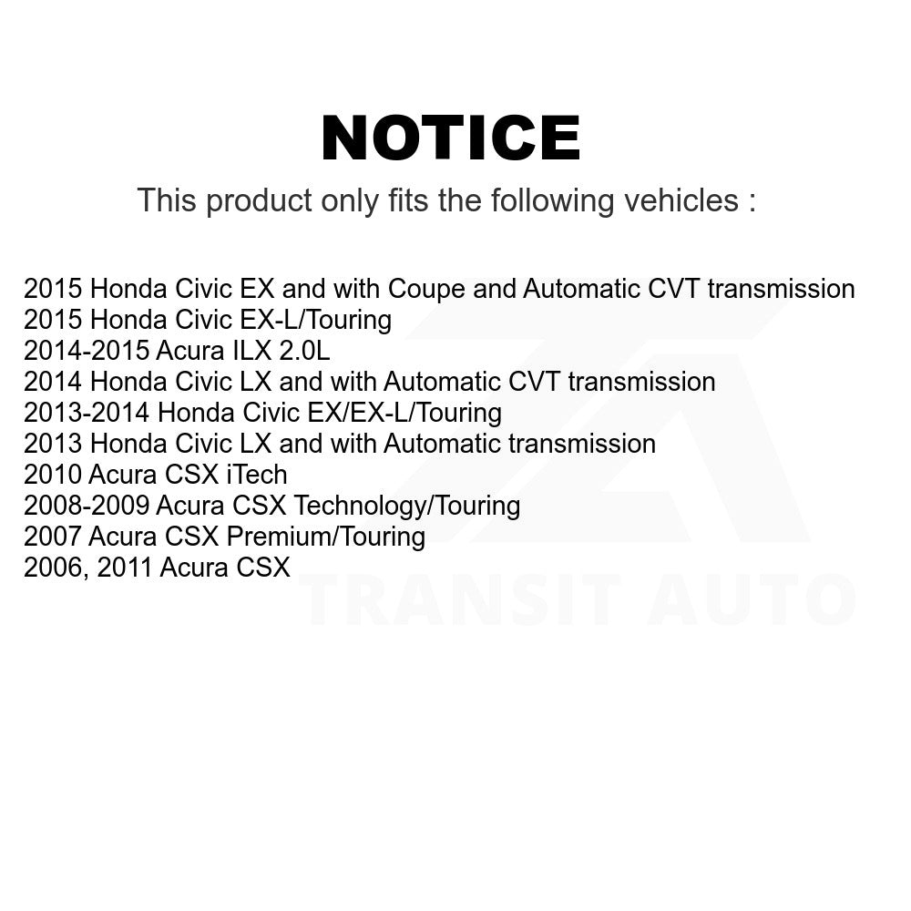 Front Rear Coated Disc Brake Rotors Kit For Honda Civic Acura ILX CSX