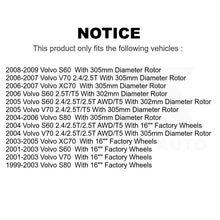 Load image into Gallery viewer, Front Rear Coated Disc Brake Rotors Kit For Volvo S60 V70 XC70 S80