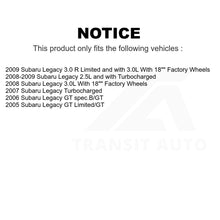 Load image into Gallery viewer, Front Rear Coated Disc Brake Rotors Kit For Subaru Legacy
