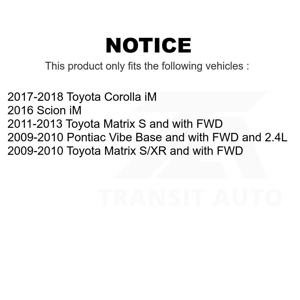 Front Rear Coat Brake Rotors Kit For Toyota Matrix Pontiac Vibe Corolla iM Scion