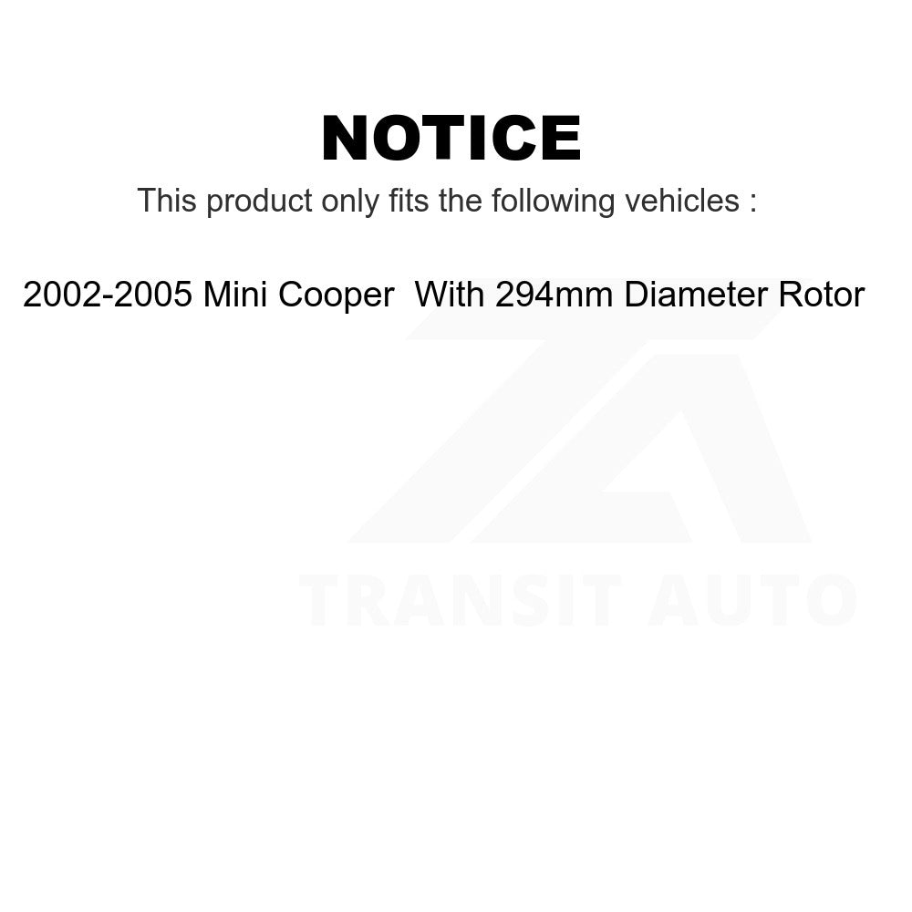 Front Rear Coated Disc Brake Rotors Kit For Mini Cooper