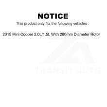 Charger l&#39;image dans la galerie, Front Rear Coated Disc Brake Rotors Kit For 2015 Mini Cooper 2.0L/1.5L