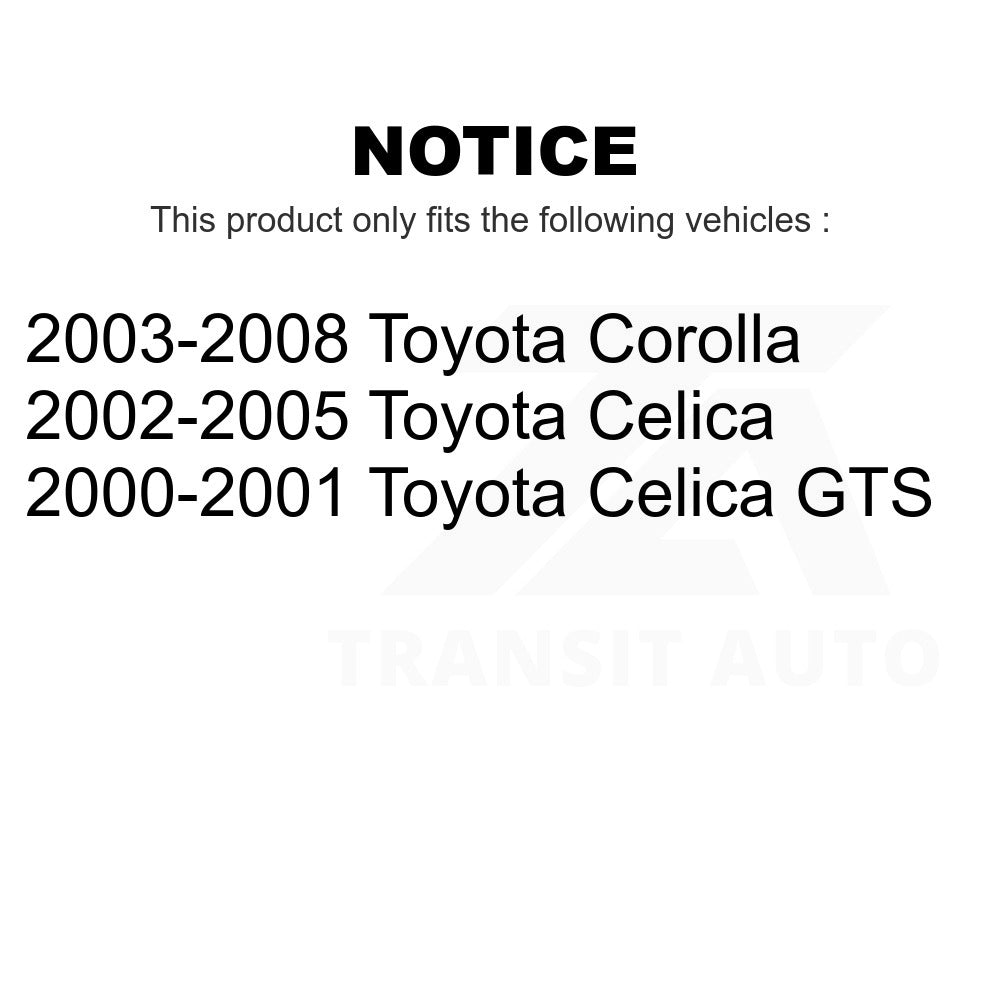 Front Rear Disc Brake Rotors Drums Kit For Toyota Corolla Celica