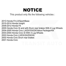 Charger l'image dans la galerie, Front Rear Disc Brake Rotors Drums Kit For Honda Civic Fit Insight
